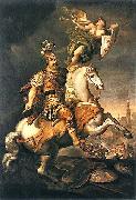 Jerzy Siemiginowski-Eleuter John III Sobieski at the Battle of Vienna. Germany oil painting artist